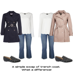 A simple swap to a light trench coat can make a big difference